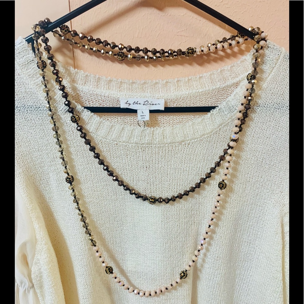 Multi Colored Beaded Long Necklace